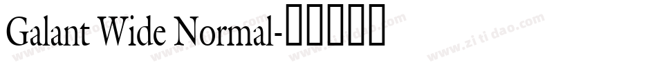 Galant Wide Normal字体转换